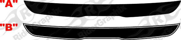 2015 - Up Dodge Challenger Rear Spoiler Front Surface Decal Kit