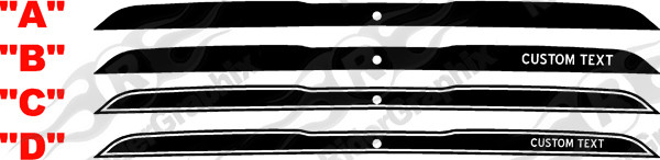2015 - Up Dodge Challenger Rear Spoiler Rear Surface Decal Kit
