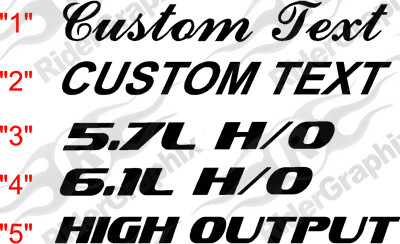 2008 - Up Dodge Challenger Spoiler Text Decal Kit
