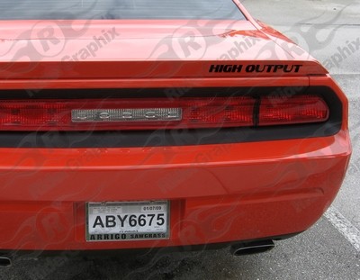 2008 - Up Dodge Challenger Spoiler Text Decal Kit