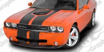 2015 - Up Dodge Challenger Shaker Twin Rally Stripe Kit Bumper to Bumper Option