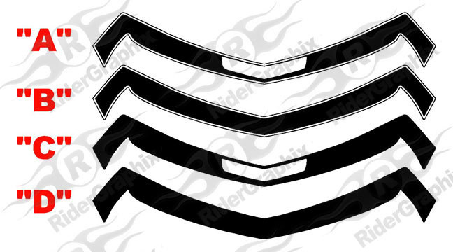 2010 - 2015 Chevrolet Camaro 1967 SS Gen 2 Style Front Nose Stripe