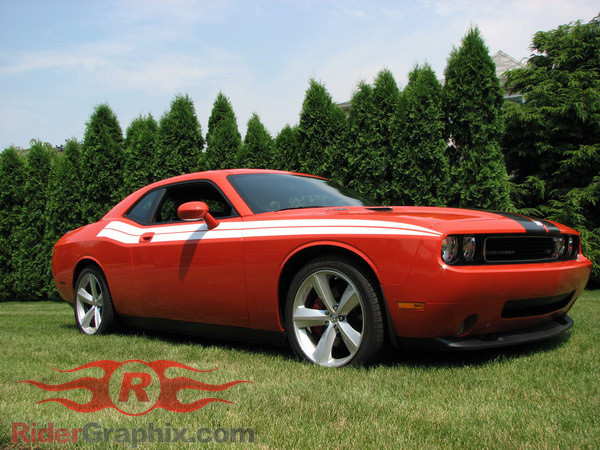 2008 - Up Dodge Challenger 71 RT Style Side Stripes