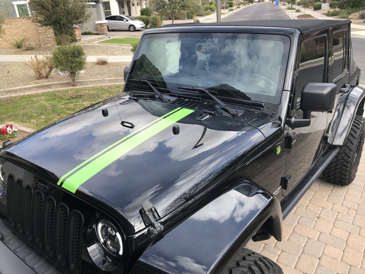 2007 - Up Jeep Gladiator JT  Wrangler Rally Hood Decal JK JKU JL JLU JT