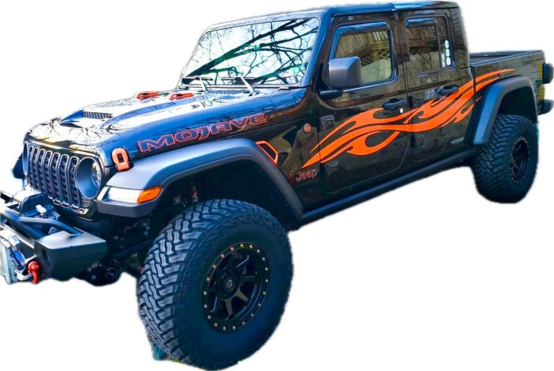 Jeep Gladiator JT Extra Large Side Tribal Style Vinyl Graphics Jeep Gladiator JT Extra Large Side Tribal Style Vinyl Graphics