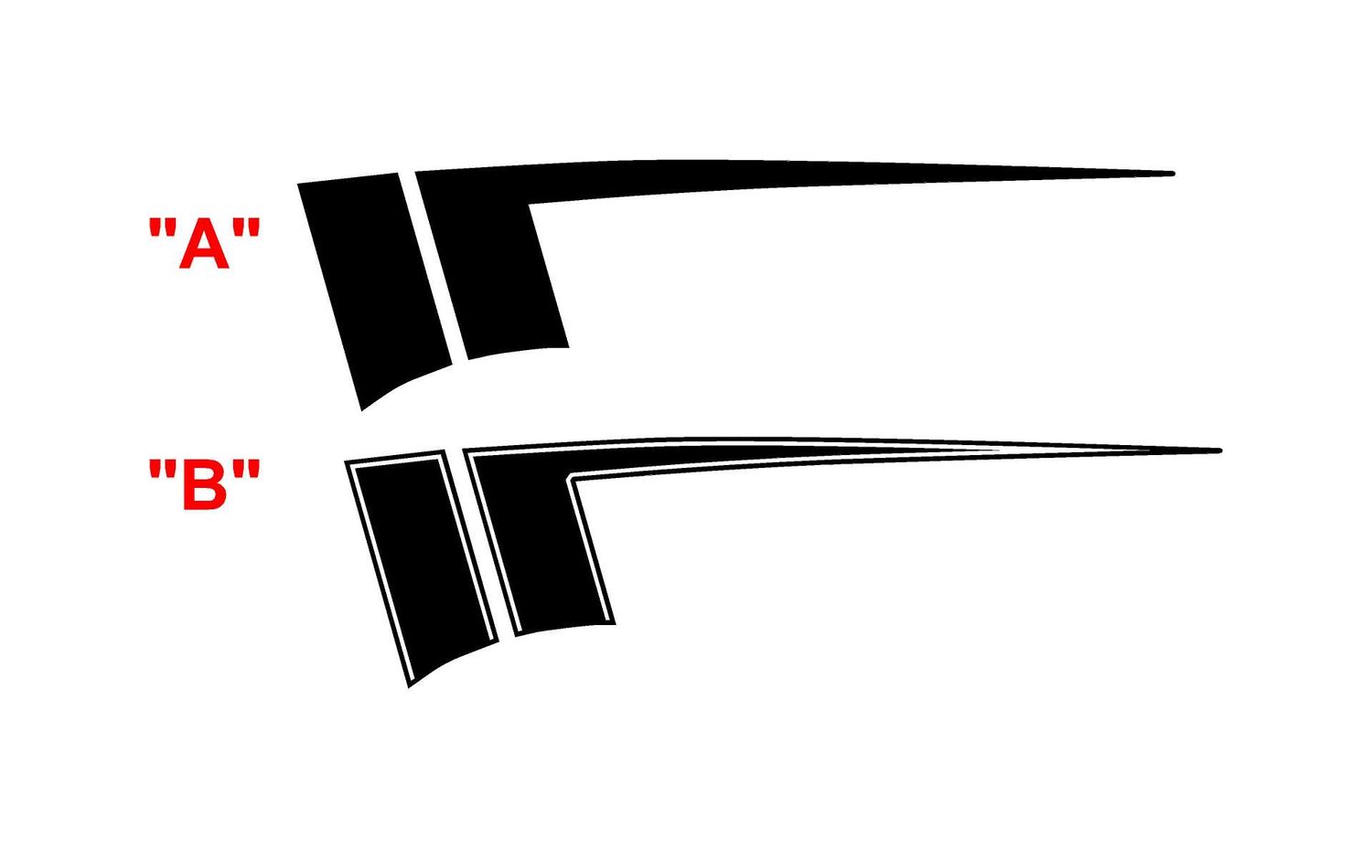 2024 &amp; Up  Dodge Charger 2 Door Front Fender Hash Accent Stripe Decals