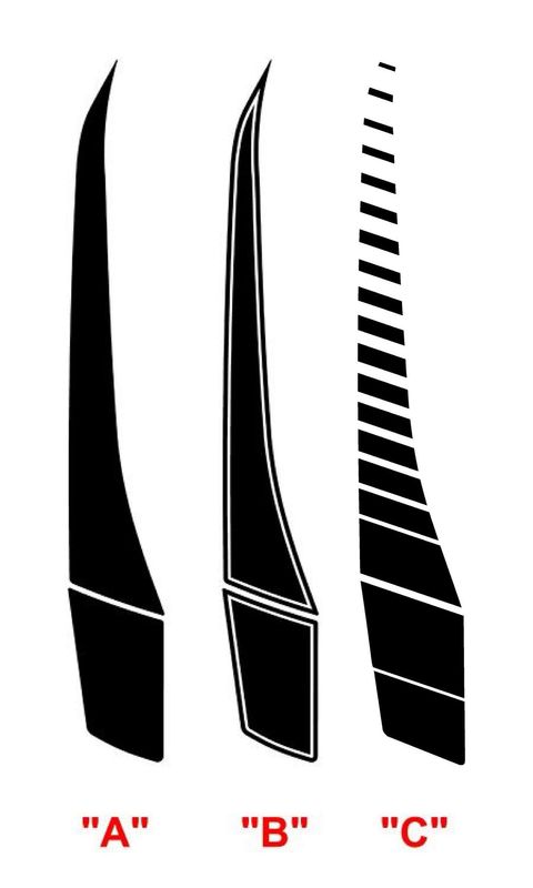 2024 - Up  Dodge Charger 2 Door Outer Hood Accent Vinyl Decals