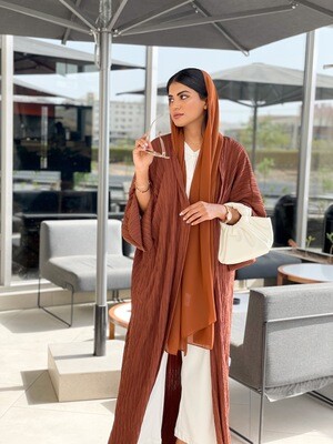 Copper Abaya With Scarf