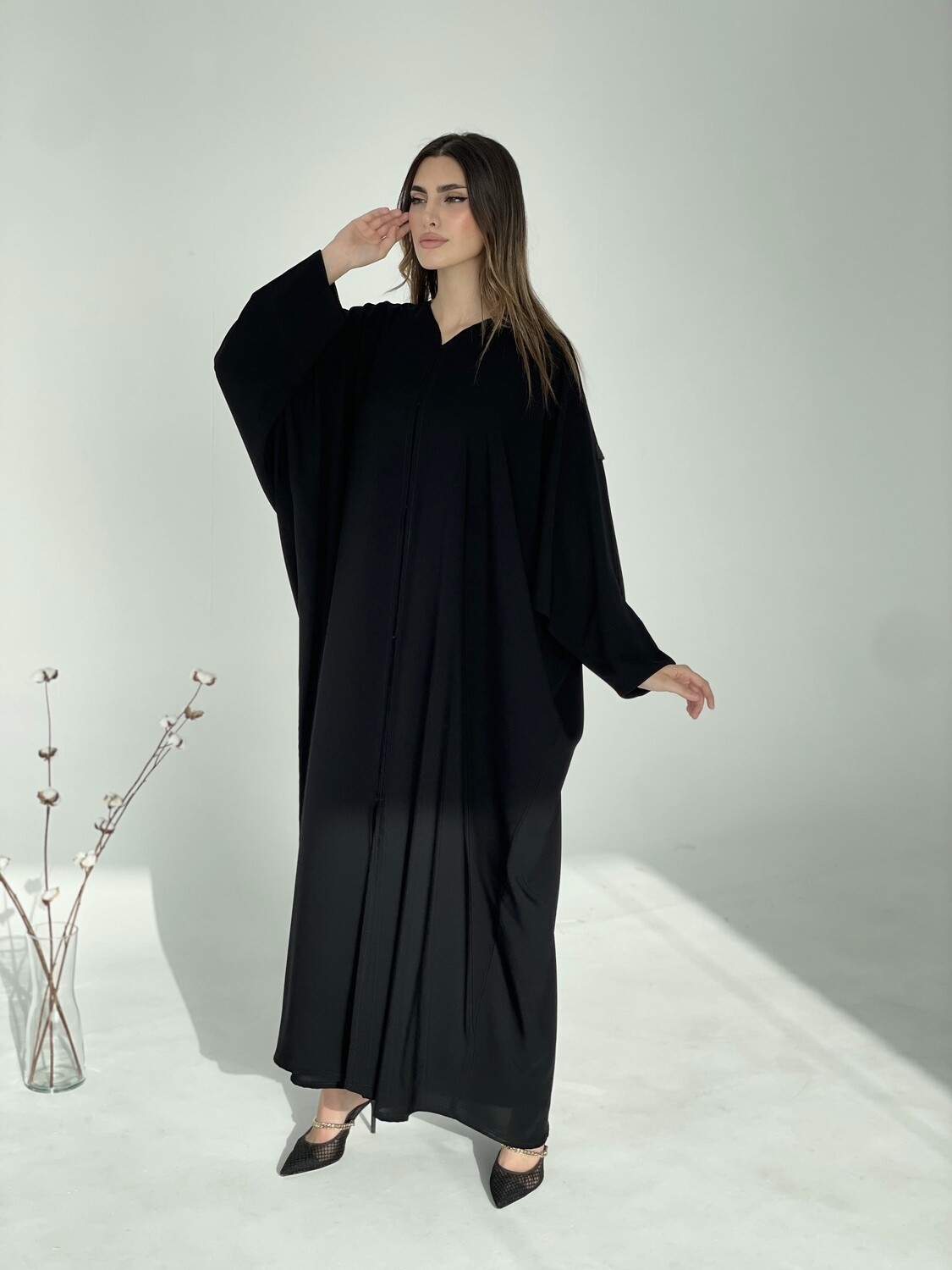 Black Abaya With Scarf