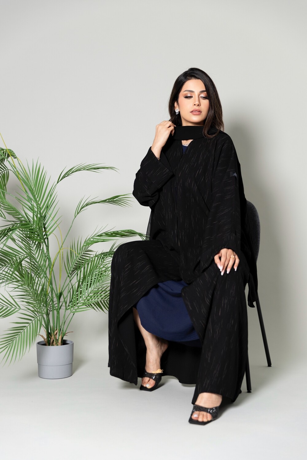 Black abaya With Scarf