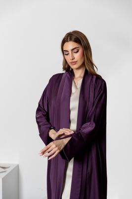 Purple Abaya With Scarf