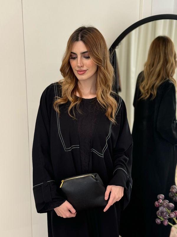 Black Abaya With Scarf