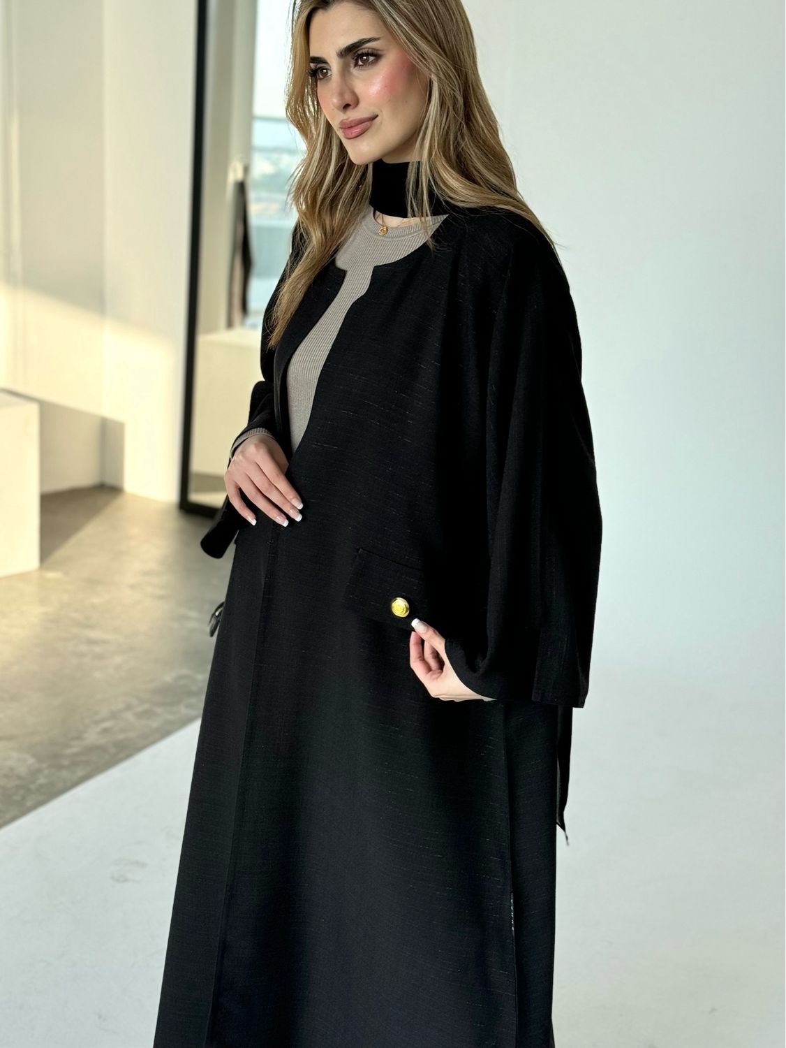 Black Abaya With Scarf