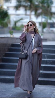 Mauve Abaya With Scarf