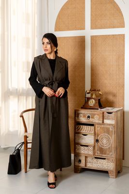 Vest Coat With Scarf