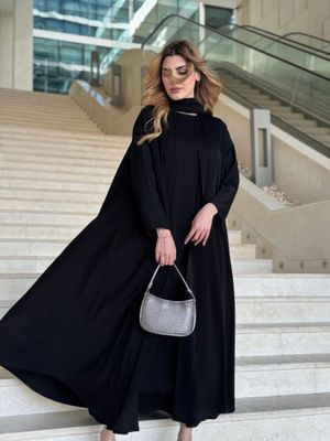 Black Abaya With Scarf