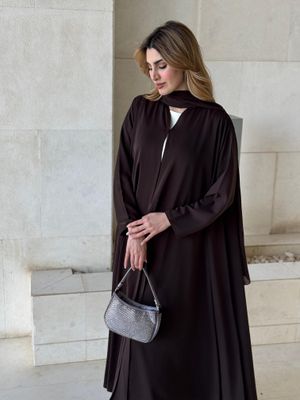 Brown Abaya With Scarf