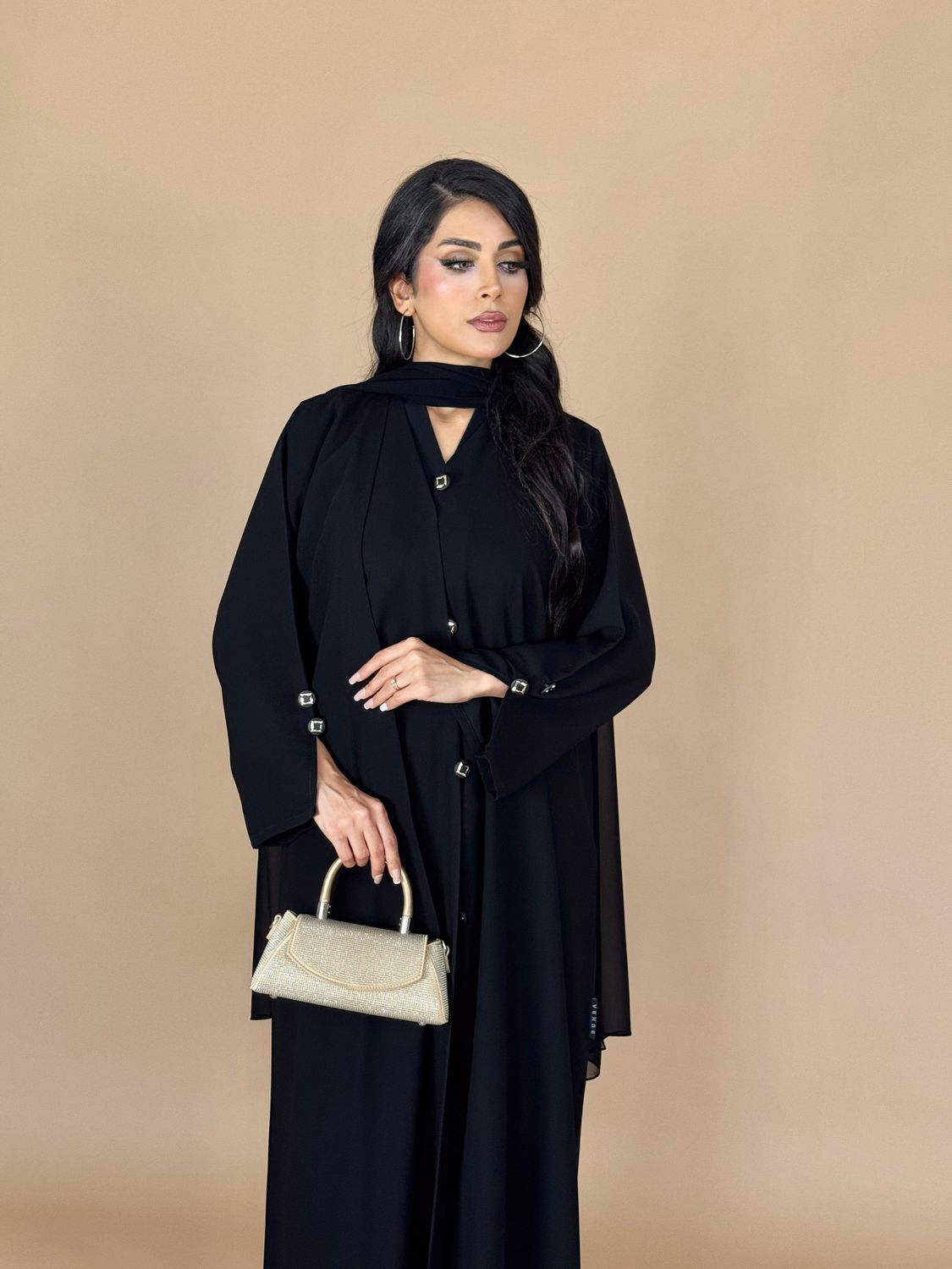 Black Abaya With Scarf