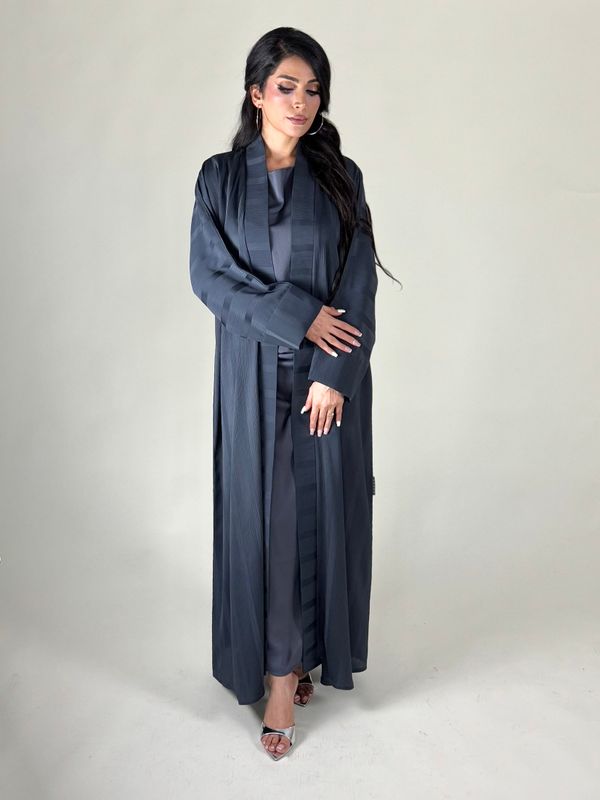 Navy Abaya/Dress With Scarf