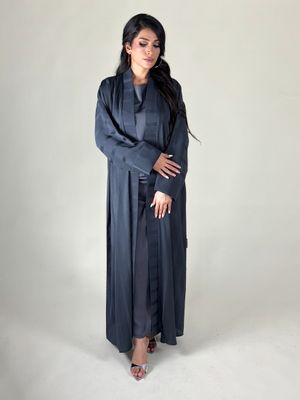 Navy Abaya/Dress With Scarf
