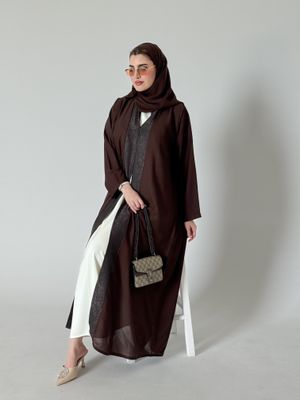 Brown Abaya With Scarf