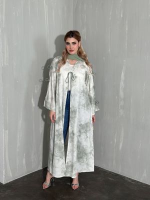 Pistachio Abaya With Scarf
