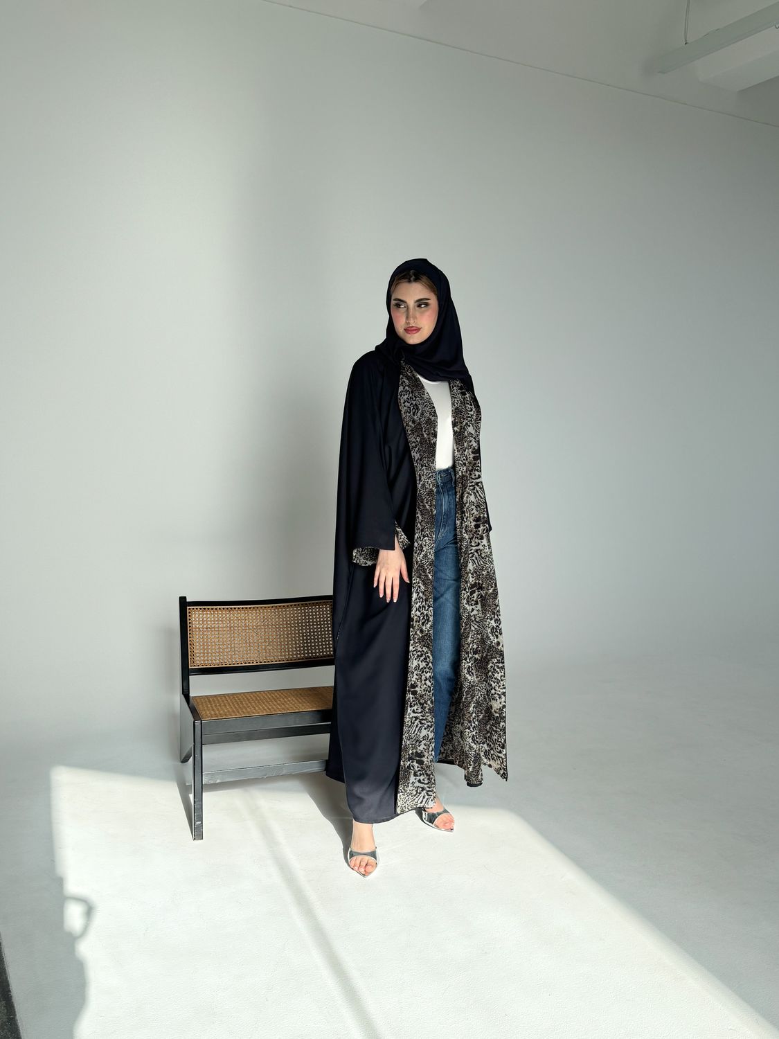 Double Face Abaya With Scarf