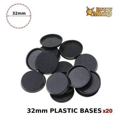 20x32mm Plastic Model Bases for Gaming Miniatures or Wargames Table Games