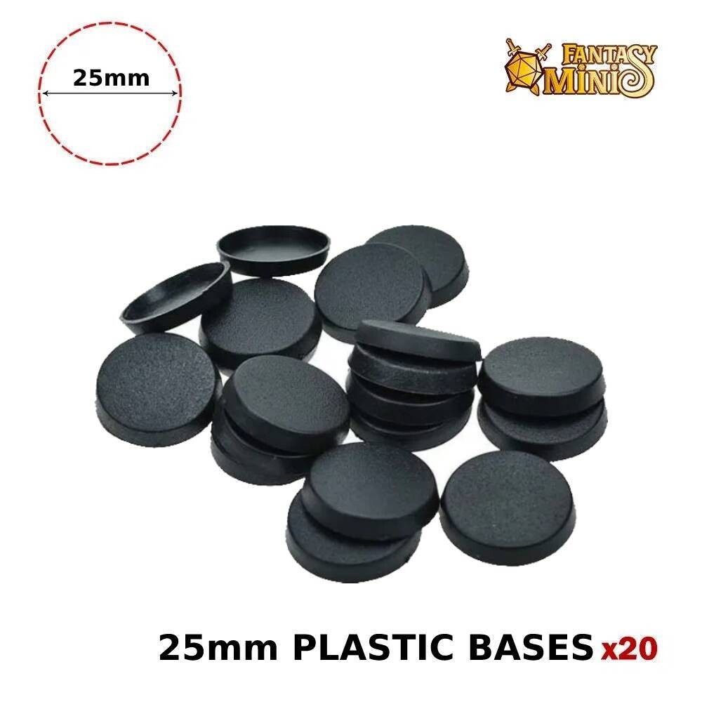 20x25mm Plastic Model Bases for Gaming Miniatures or Wargames Table Games