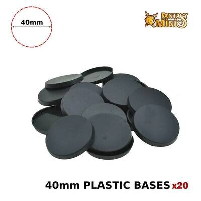 20x40mm Plastic Model Bases for Gaming Miniatures or Wargames Table Games