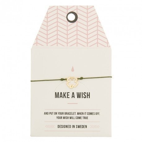 Timi Braccialletto seta Quadrifoglio oro Timi Braccialletto seta Quadrifoglio oro