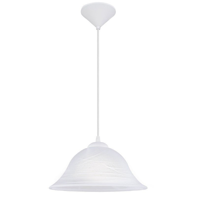 Eglo SOSPENSIONE 1Lx100W E27 PVC ALABASTRO BIANCO