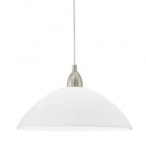 Eglo SOSPENSIONE ø 36cm 1Lx60W E27 NICKEL BIANCO