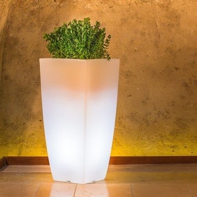 Vaso "Stilo Square" h.70cm con luce led