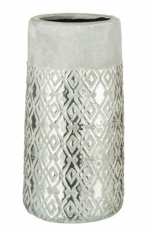 Vaso in Ceramica Mosaic Silver