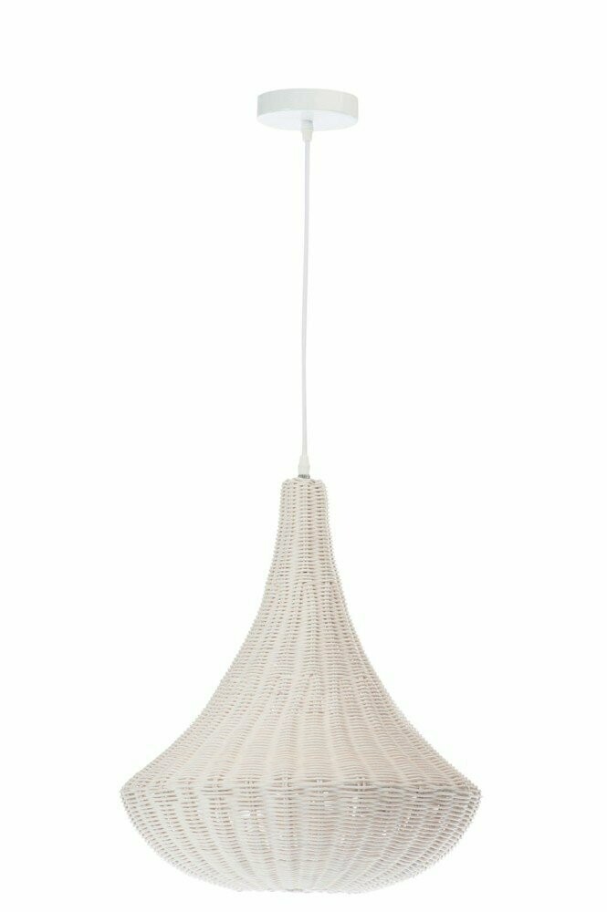 Lampadario Rattan Bianco