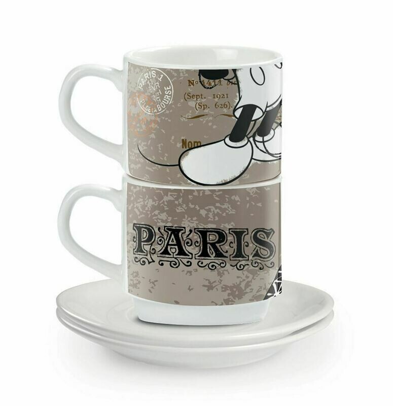 Set 2 tazzine "Mickey Mouse in the city" Paris