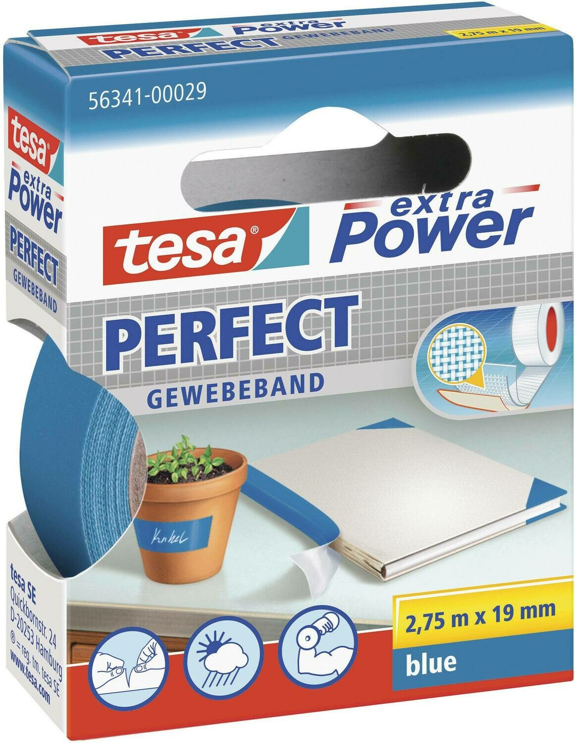 Nastro Power Perfect Premium 19mm 2,75mt Blu