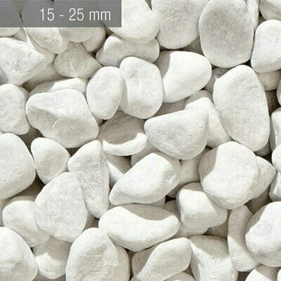 Ciottolo 15/25mm 20Kg Bianco Carrara