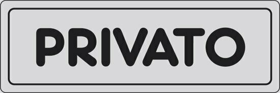 Cartello adesivo Privato
