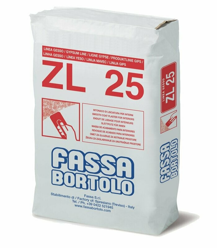 Intonaco base calce e gesso Fassa ZL 25 25Kg