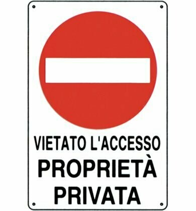 Cartello polipropilene Proprietà Privata
