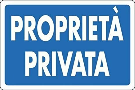 Cartello polipropilene Proprietà Privata