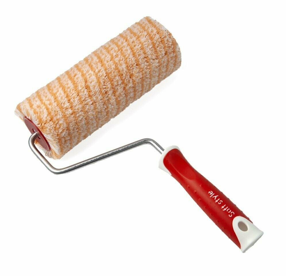 Rullo in poliamide 24cm con manico Bianco/rosso