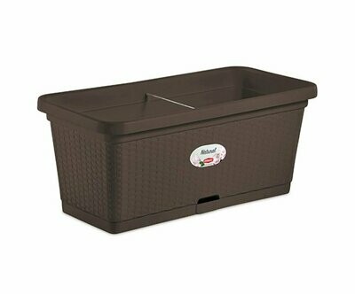 Fioriera "Natural" rattan 80x40cm Moka
