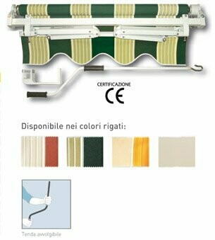 San Giorgio Tenda da sole avvolgibile, Colore: Tinta Unita Rosso Ferrara