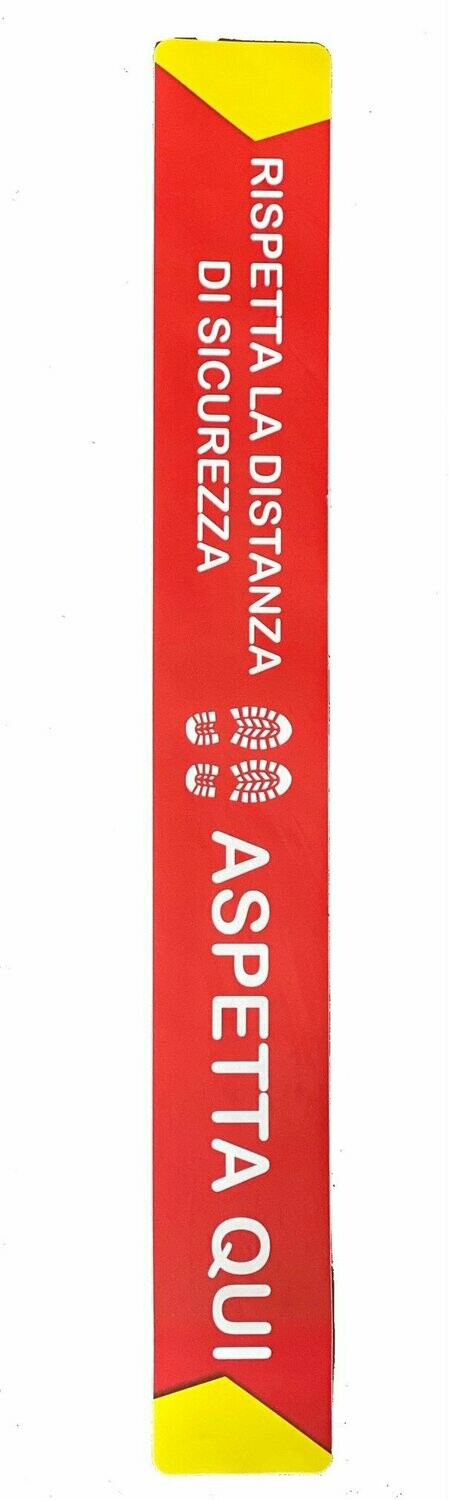 Adesivo rettangolare delimitazione Aspetta qui