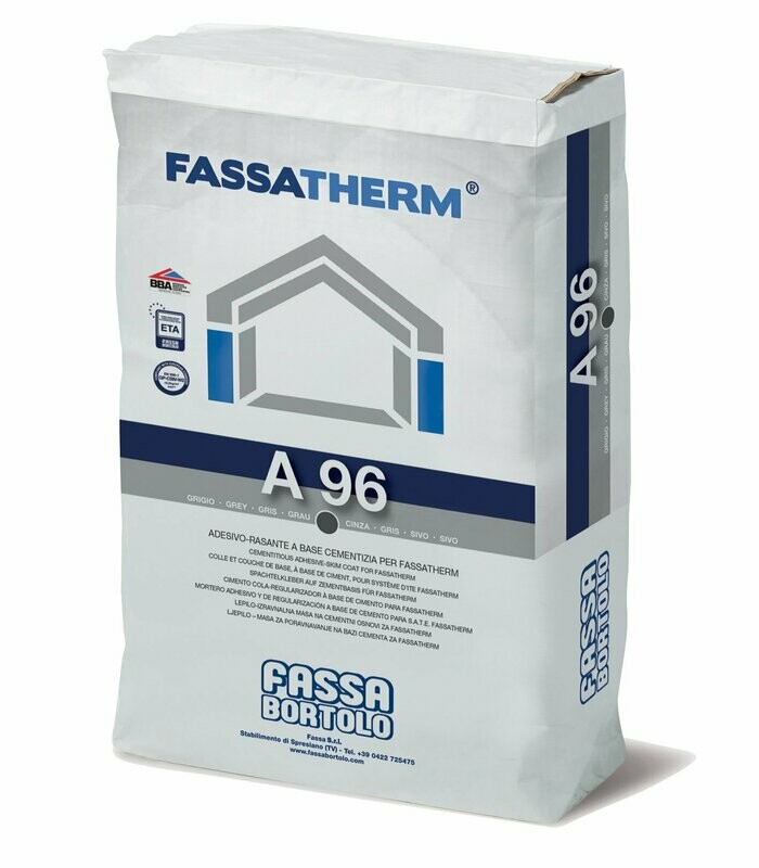 Collante e Rasante per cappotto Fassa A 96 25Kg Grigio