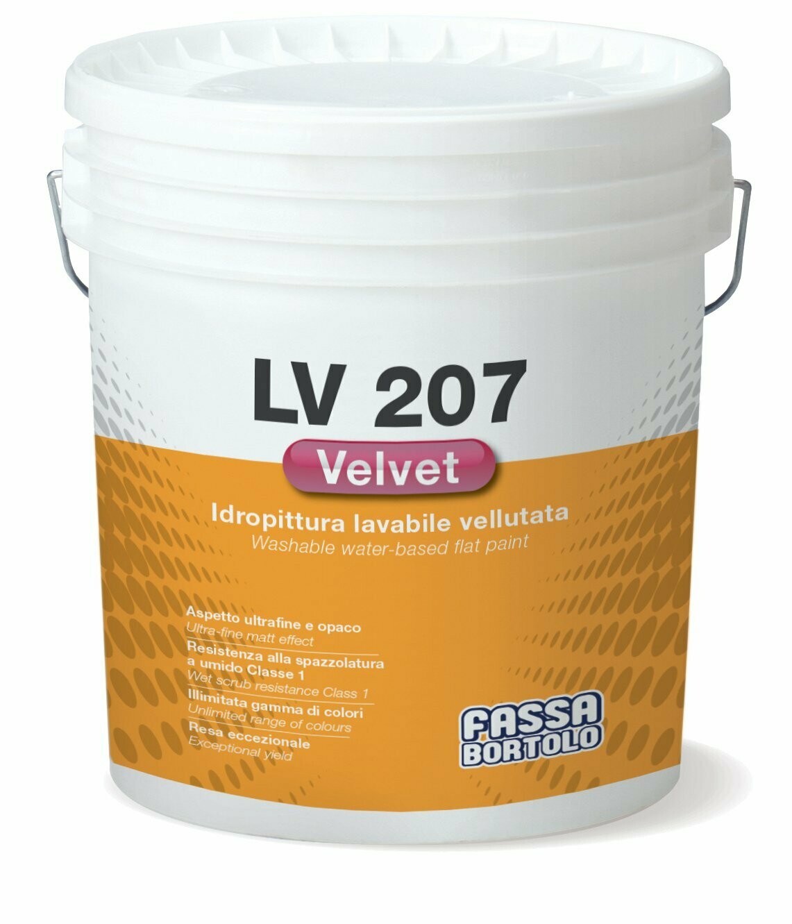 Idropittura superlavabile Fassa LV 207 Velvet 14Litri