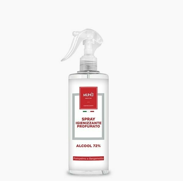 Muhà Igienizzante superfici spray 500ml, Fragranza: Pompelmo & Bermamotto